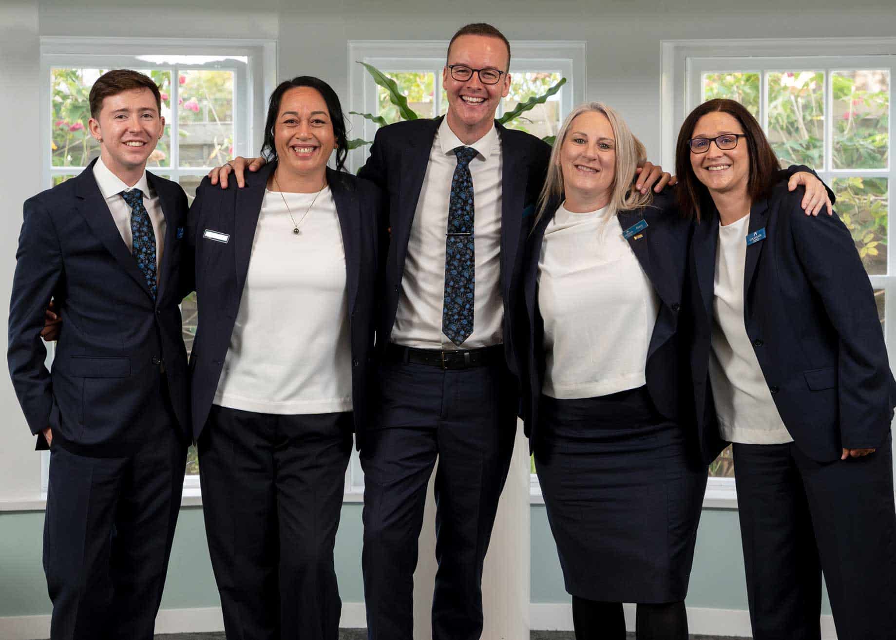 The Lychgate Funerals team together in the Willis Street lounge
